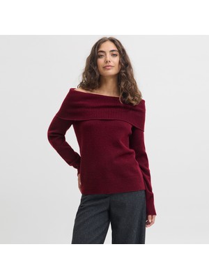 Jack & Jones Kadin Madonna Yaka Yün Karisimli Kazak - Minka