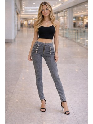 Rengamoda Kadın Slim Fit Full Likralı Jean Pantolon