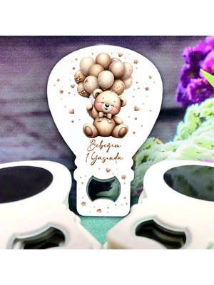 Lecatte Ayıcık Desenli Balon Açacak Magnet 10 Adet