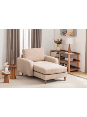 Vivense Merlin Daybed, Ince Kol, Naturel, Recycled, Cappucino