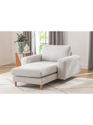 Vivense Merlin Daybed, Kalın Kol, Naturel, Recycled, Açık Gri