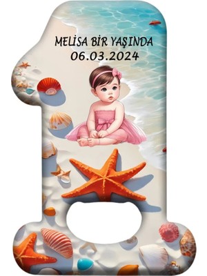 Lecatte En Güzel 1 Yaş Hatırası: Isimli ve Tarihli Özel Tasarım Magnet Açacak 20