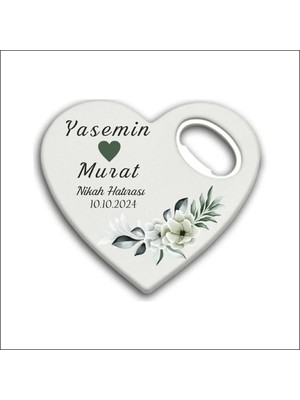 Lecatte 10 Adet Düğün Nişan Nikah Kalp Magnet Açacak