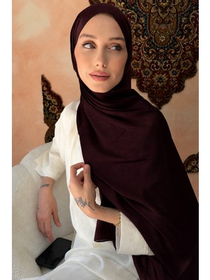 İmaj Butik Koyu Bordo Abiye Safir Ipek Şal