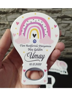 Lecatte 40 Adet Gökkuşağı Desenli Yenidoğan Kız Bebek Açacak Magnet Renkli ve Sevimli