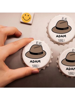 Lecatte Klas Adam Yahu Baskılı Magnet Açacak 10 Adet