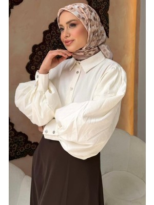 İmaj Butik Vizon Desenli Ipek Eşarp