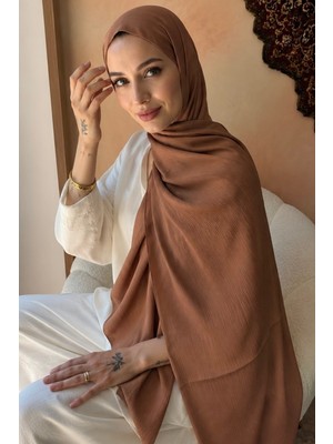 İmaj Butik Kahverengi Abiye Safir Ipek Şal