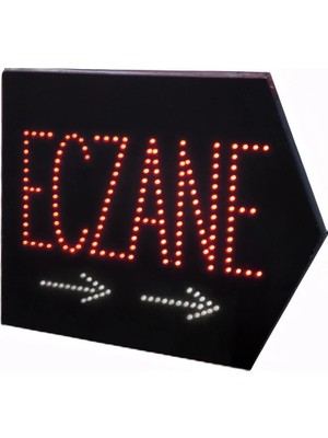 Powermaster PM-28338 Eczane Smd LED Tabelası Sağ Ok Yönlü Kırmızı-Beyaz Suya Dayanıklı 345X465MM