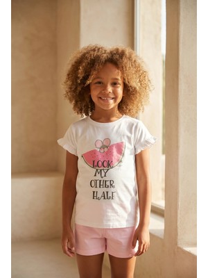 Katia & Bony Çocuk Fare Desenli Şortlu Pijama Takımı
