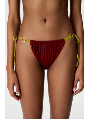 Penti Kiremit Junia Side Simli Orta Bel Bikini Altı
