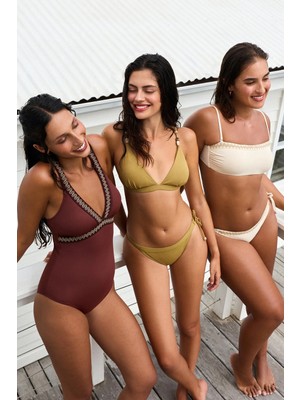 Penti Yeşil Montana Üçgen Fit Bikini Üstü