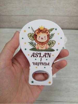 Lecatte 10 Adet Balon Magnet Açacak Yeni Doğan, Doğum Günü, Sünnet, Nişan, Söz, Aslanlı Model