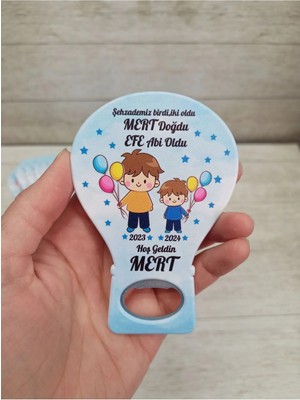 Lecatte 20 Adet Balon Açacak Magnet Abili Kardesli Mavi