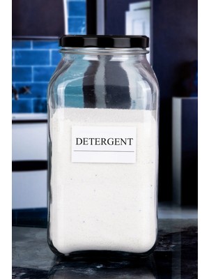 Dekoratif Detergent Kavanozu Cam 3000 ml Gold Metal Kapaklı (Ing)