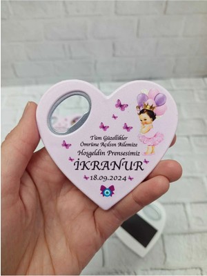 Lecatte 20 Adet Kalp Magnet Açacak Yeni Doğan, Doğum Günü, Sünnet, Nişan, Söz, Düğün Hediyelik