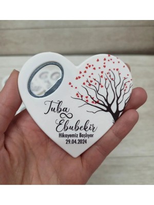 Lecatte 20 Adet Kalp Açacak Magnet Nikah Hediyesi