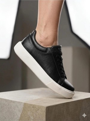 Lufian LFR-5454 Erkek Siyah Beyaz Sneaker Ayakkabı