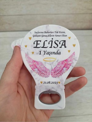 Lecatte 20 Adet Balon Magnet Açacak Yeni Doğan, Doğum Günü, Sünnet, Nişan, Söz, Pembe Kanatlı Model
