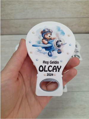 Lecatte 20 Adet Balon Magnet Açacak Mavi Ayıcık Temalı, Doğum Günü, Sünnet, Nişan, Söz, Düğün Hediyelik