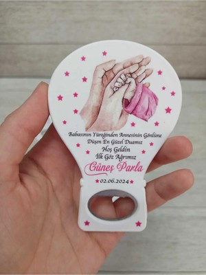 Lecatte 20 Adet Balon Magnet Açacak Yeni Doğan, Doğum Günü, Sünnet, Nişan, Söz, Pembe Elli