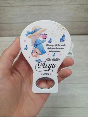 Lecatte 20 Adet Balon Magnet Açacak Yeni Doğan, Doğum Günü, Sünnet, Nişan, Söz, Mavi Şapkalı Kız