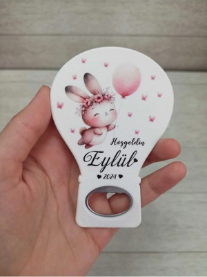 Lecatte 20 Adet Balon Magnet Açacak Tavşan Pembeli Model, Doğum Günü, Sünnet, Nişan, Söz, Düğün Hediyelik
