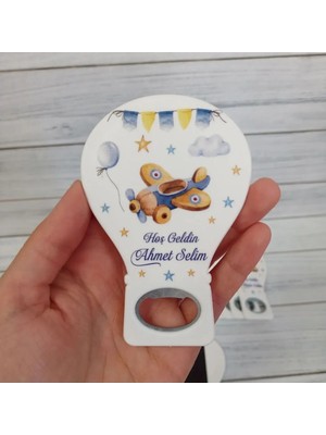 Lecatte 20 Adet Balon Açacak Magnet Mavi Uçak