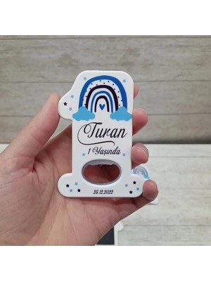 Lecatte 20 Adet Bir Şeklinde Açacak Magnet Mavi Gökkuşağı Temalı