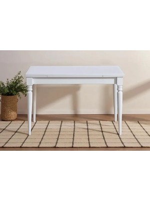 Vivense Vera Çizilmez Açılır Mutfak Masası, Beyaz, 70X110