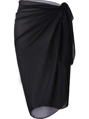 Empressco Şık Siyah Tül Plaj Elbisesi, Rahat ve Trendy Kadın Moda Parçası