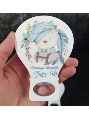 Lecatte 20 Adet Balon Magnet Açacak Yeni Doğan, Doğum Günü, Sünnet, Nişan, Söz, Mavi Ayıcık