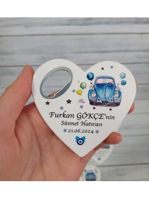 Lecatte 20 Adet Kalp Açacak Magnet Mavi Vosvos Sünnet Temalı