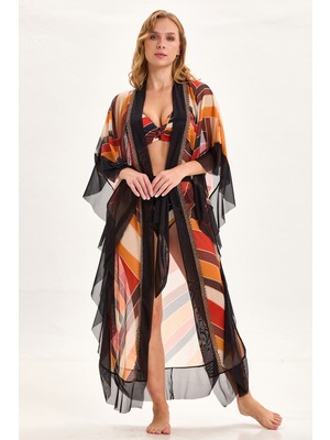 Empressco Renkli Kuşaklı Kaftan Pareo, Şık ve Rahat Yaz Giyimi