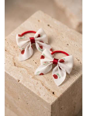 Bony Socks Gül Desenli Lastik Toka Ekru