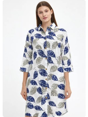 Org Marka Store Heaven 1550 Şantuklu Desenli Uzun Kol  Tunik