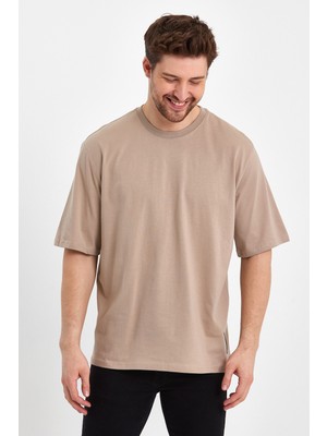 Uomo Park Basic 24X1 Süprem Relax Fit Sırt Baskılı T-Shirt 2636