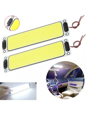 kzy mobilyal Powermaster PM-26420 İkili 12-85V DC 6x24 Cm 108 Cob Led Beyaz Işık Panel Lamba