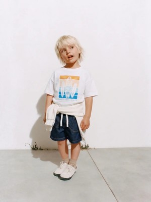 Minipeak Kids La'ciel Paris Surf Dokuma Şortlu Set