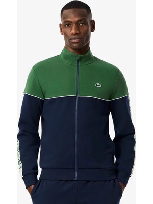 Lacoste Men's Hoodie Sweatshirt Erkek Tam Fermuar Sweatshirt Lacivert Yeşil