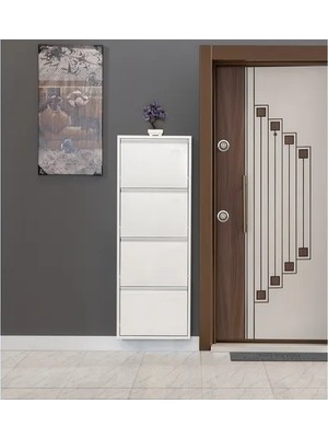 Vivense Ezel Ayakkabılık, 4 Katlı, Beyaz