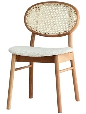 Vivense Marin Ahşap Natural Hazeranlı Sandalye