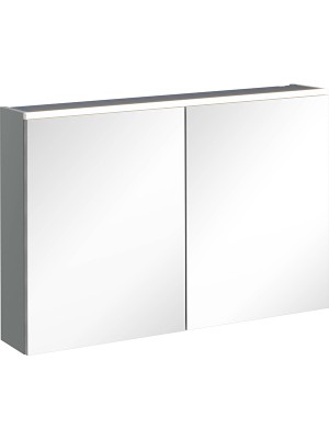 VitrA Core Aynalı Banyo Dolabı 100 Cm, Aydınlatmalı Mat Gri 67633
