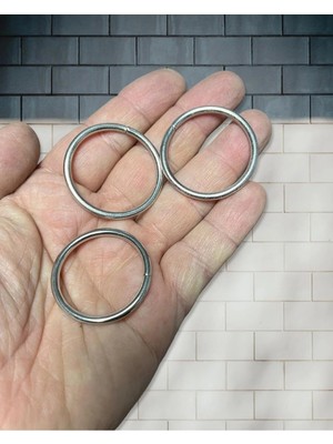 Flea Market Yuvarlak Açık Halka Demir ( Nikel Kaplamalı ) 30MM 2 Adet
