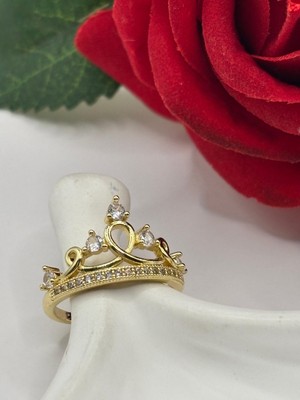Ry Collections Xuping Taş Şekilli Kristal Taşlı Ayarlanabilir Prenses Yüzük