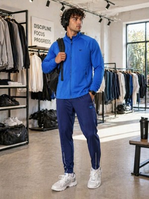 Crosstime  Erkek Mavi Slim Fit Eşofman Takımı