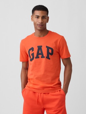 Gap Erkek Turuncu Everyday Soft Gap Logo T-Shirt