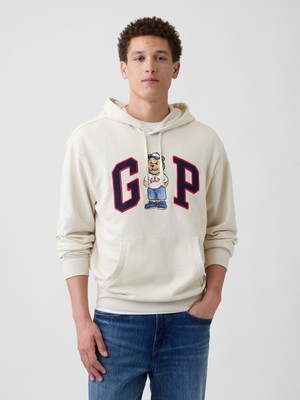 Gap Erkek Krem Gap Logo Fransız Havlu Kumaş Sweatshirt