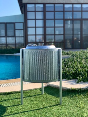 Torch Bahçe Şöminesi Paslanmaz Çelik Ateş Çukuru Şık ve Sağlam 46 x 30 x 55 cm Ebatlar