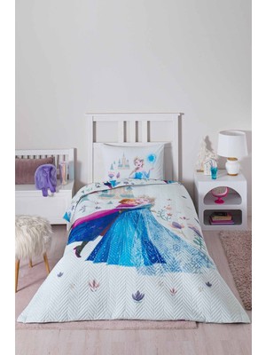 Özdilek Frozen Love Disney Lisanslı Kapitoneli Tek Kişilik Çocuk Nevresim Takımı